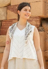 “Kirana” organic cotton scarf - limestone