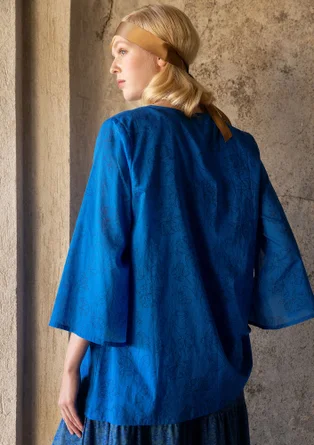 “Lily” woven organic cotton tunic - paris blue