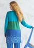 Strickjacke aus Leinen (lagunenblau/malachit S)