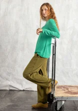Tricot top "Tina" van lyocell/elastaan - lotusgroen