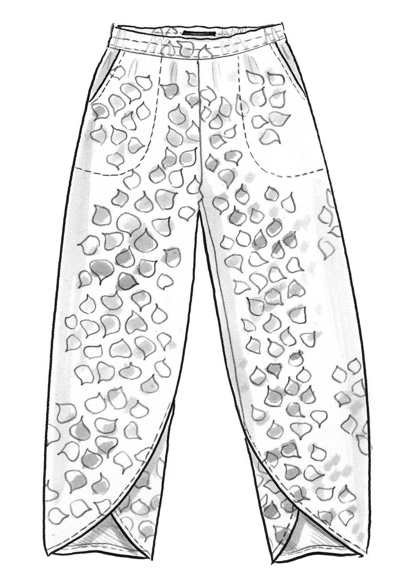 Pantalon  Earth  en tissu de coton biologique/lin