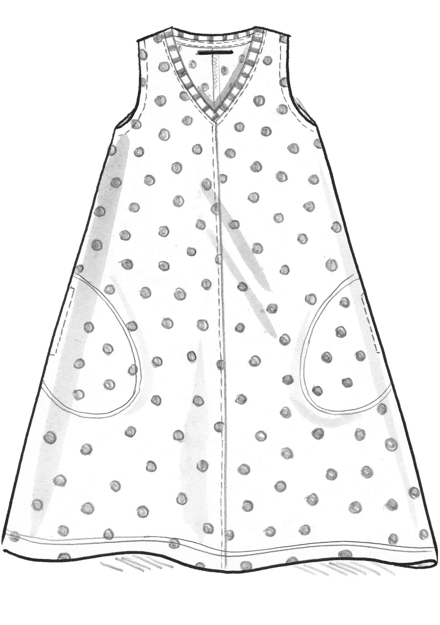 Tricot jurk  Accra  van biologisch katoen/modal