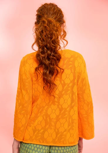 Gilet "Blomstra" en maille de coton biologique/recyclé - physalis