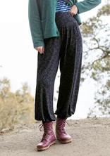 Gemusterte Hose „Lambadi“ aus Lyocell/Elasthan - schwarz