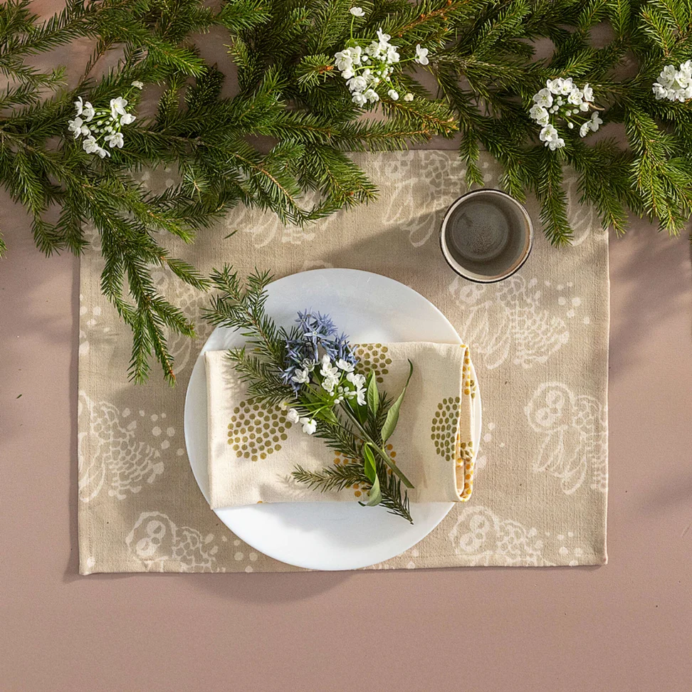 “Taiga” organic cotton placemat - natural