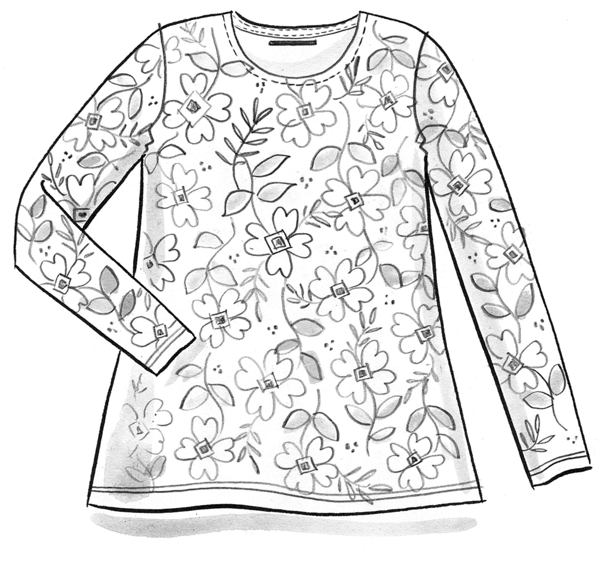Shirt „Flora“ aus Lyocell/Elasthan
