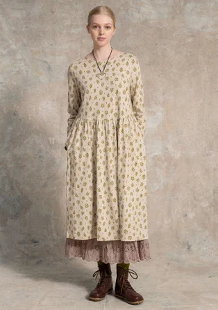 Jerseykleid „Taiga“ aus Bio-Baumwolle/Leinen - wiesengrün