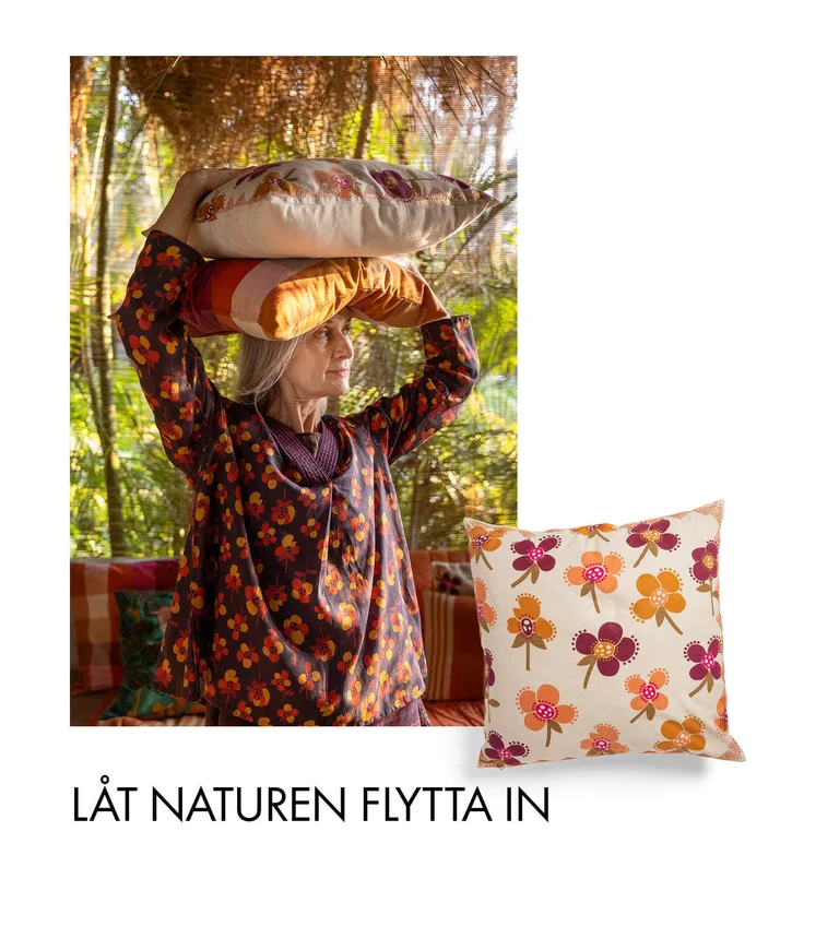 “Amandine” cushion cover in organic cotton