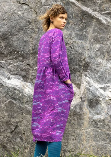 “Dorinda” jersey dress in organic cotton/modal - dark hydrangea