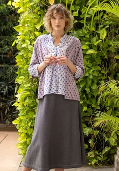 “Haldi” organic cotton knit cardigan - lilac