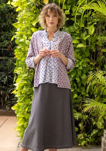 Gilet "Haldi" en maille de coton biologique - lilas