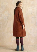 Gemustertes Kleid „Edefors“ aus Bio-Baumwolle - terracotta