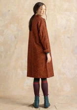 Gemustertes Kleid „Edefors“ aus Bio-Baumwolle - terracotta