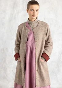 Lambswool blend coatigan - mole/melange