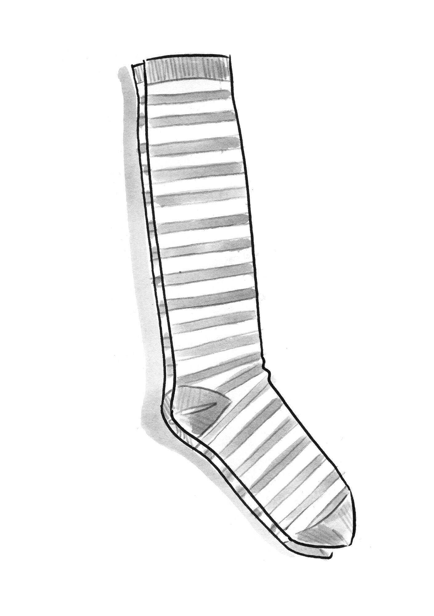 Striped knee-highs in organic cotton
