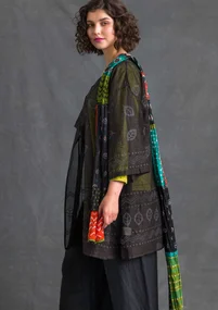 Kimono «Create» i bomull - svart