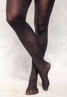 Collant uni en polyamide recyclé - noir