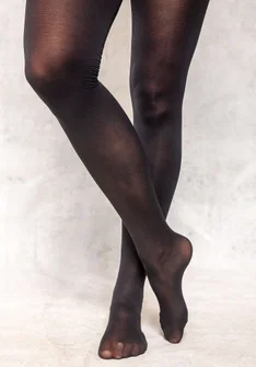 Collant uni en polyamide recyclé - noir