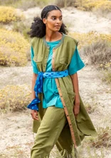 Webkleid „Safari“ aus Bio-Baumwolle/Leinen - thuja