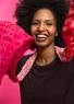 “Sally” shawl in organic cotton (amaryllis One Size)