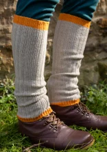 Strickstulpen aus Wollgemisch - natur-melange