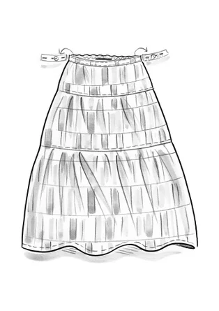 “Rut” woven viscose/linen skirt - parrot red/patterned