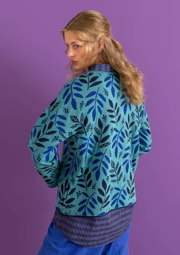 Trui "Ophelia" van biologisch/gerecycled katoen - teal