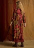 Gemustertes Kleid „Kiara“ aus Viskose (aubergine L)