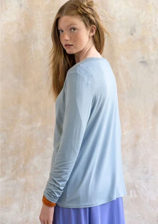 “Ada” lyocell/elastane jersey top - pigeon blue