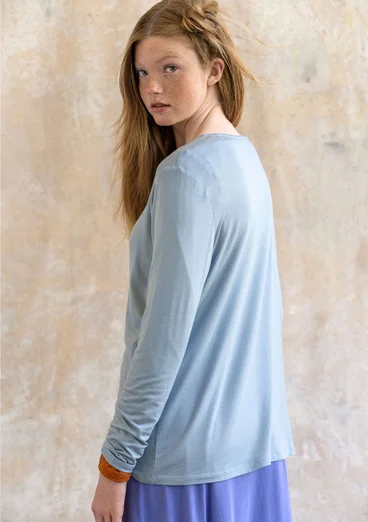 “Ada” lyocell/elastane jersey top - pigeon blue