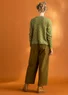 Corduroy pants in organic cotton/spandex (dark olive M)