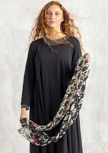 “Kelly” organic cotton scarf - black