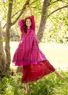 “Ava” woven organic cotton pinafore dress (hibiscus L)