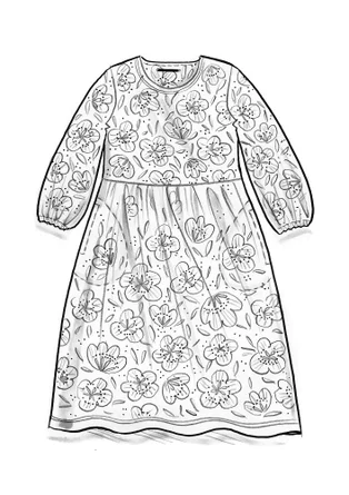 Robe à motif "Ada" en coton biologique/modal - brique