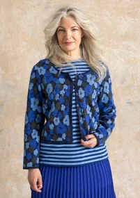 Gilet fleuri "Hillevi" en coton biologique/recyclé - encre