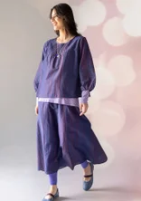 “Melody” organic cotton/silk blouse - midnight blue