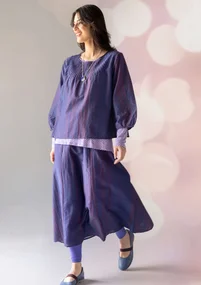 “Melody” organic cotton/silk blouse - midnight blue