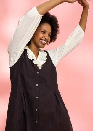 “Agatha” sleeveless striped organic cotton dress - mullberry