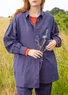 Chemise "Dunes" en coton biologique/lin (mûre XL)