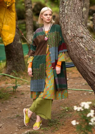 Webkleid „Hyderabad“ aus Bio-Baumwolle - avocado