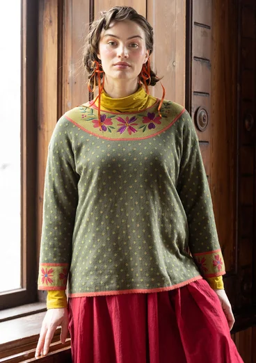 Pullover „Maria“ aus Bio-/Recycling-Baumwolle - pinie