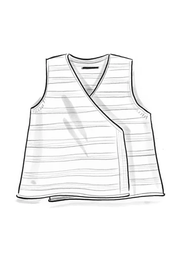 Knit vest in linen/recycled cotton -