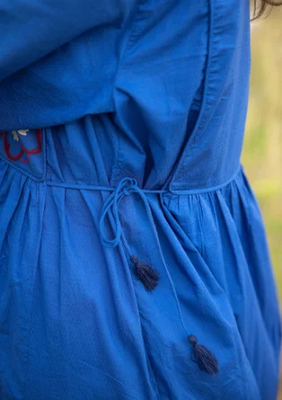 Kleid „Sahara“ aus Bio-Baumwollgewebe - porzellanblau