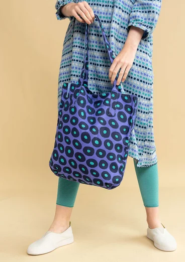 Tas "Billie" van biologisch katoen - blauwe lotus