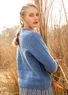 Cardigan in wool (flax blue M)