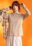 “Stella” organic cotton/elastane jersey top dark natural/patterned thumbnail