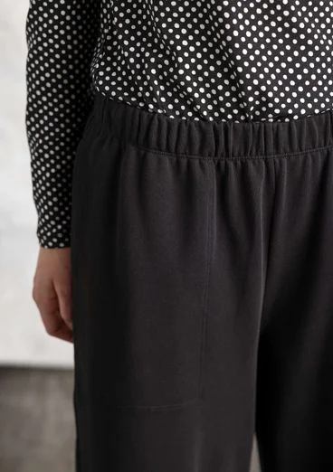 Tricot broek van biologisch katoen - zwart