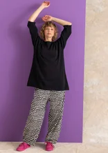 Knitted recycled cotton tunic - black