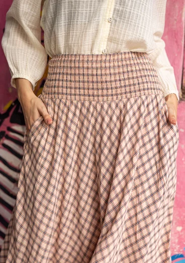 Kurzer Webrock „Juliette“ aus Viskose - hellpfirsich