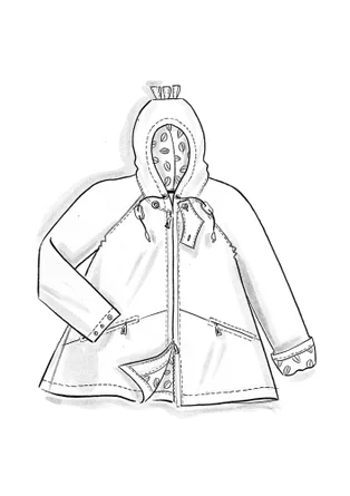 Tuulitakki kierrätettyä/ekologista puuvillaa - musta